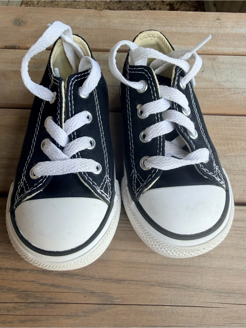 Converse Black and White Kids Low Top Sneakers